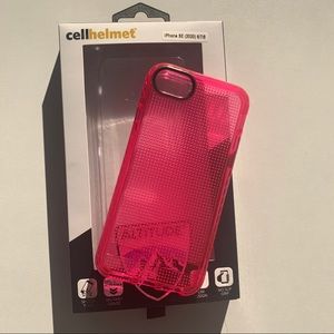 iPhone SE/6/7/8 Neon Pink Case Cell Helmet